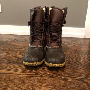 Men’s LL Bean boots 10” in. Shearling-lined Sz8